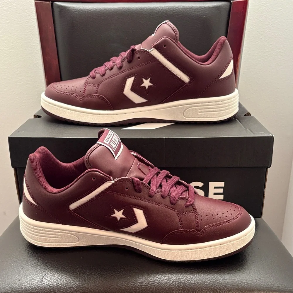 New Converse Men's Weapon OX Deep Burgundy Sneakers - Picture 1 of 6